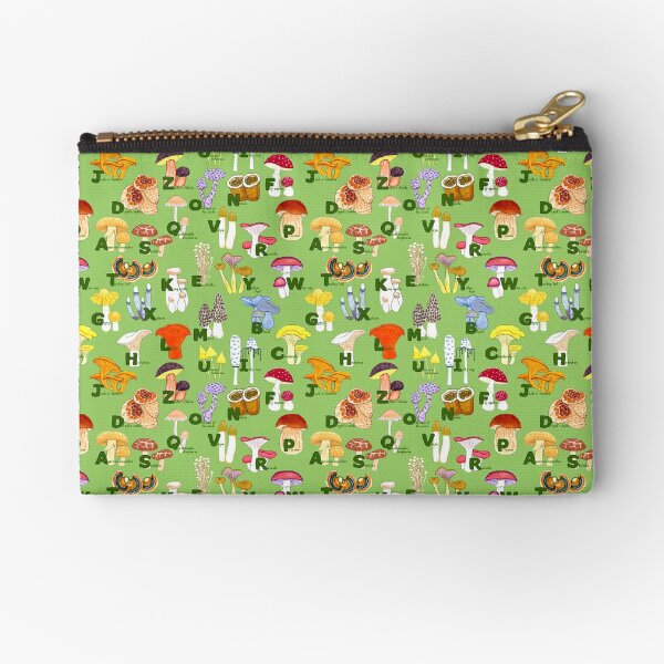 Mushroom ABCs Zipper Pouch