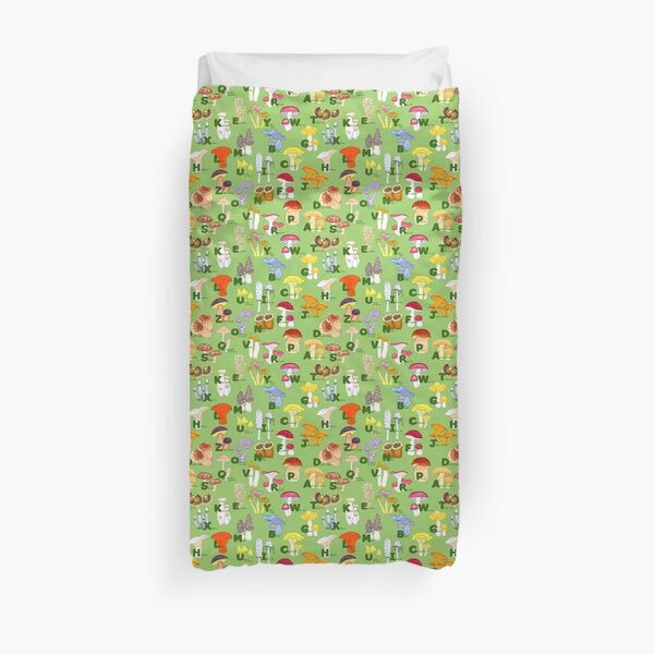 Mushroom ABCs Duvet Cover