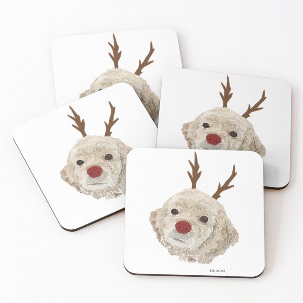 Item preview, Dog Reindeer designed and sold by buzzcutart.