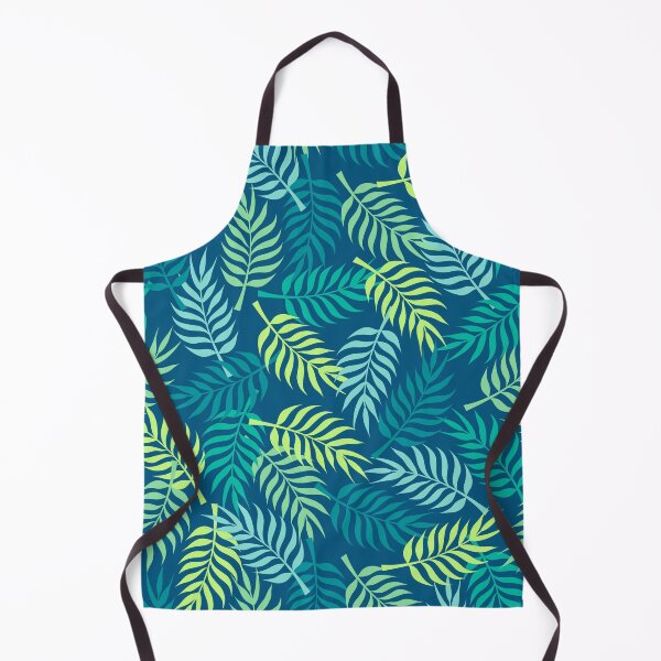 Item preview, Tropical palm leaves navy designed and sold by Katine-Art.