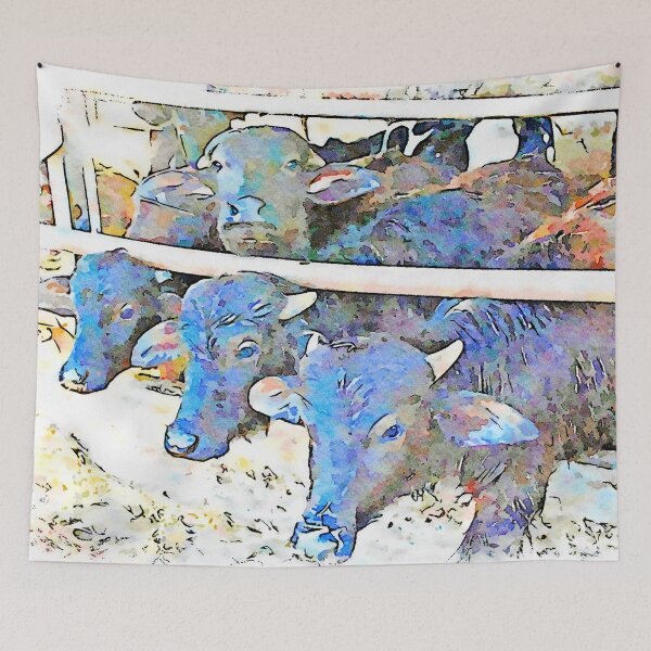 Item preview, Buffaloes in the stall designed and sold by Giuseppe Cocco.