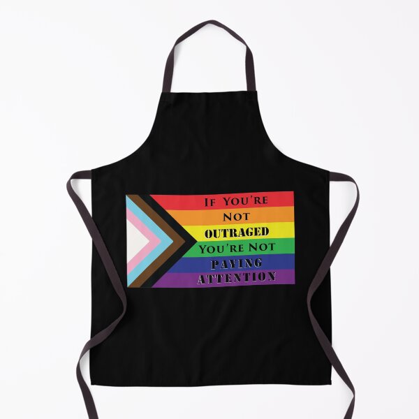 Item preview, If You're Not Outraged - Progress Pride Flag designed and sold by mayapl.