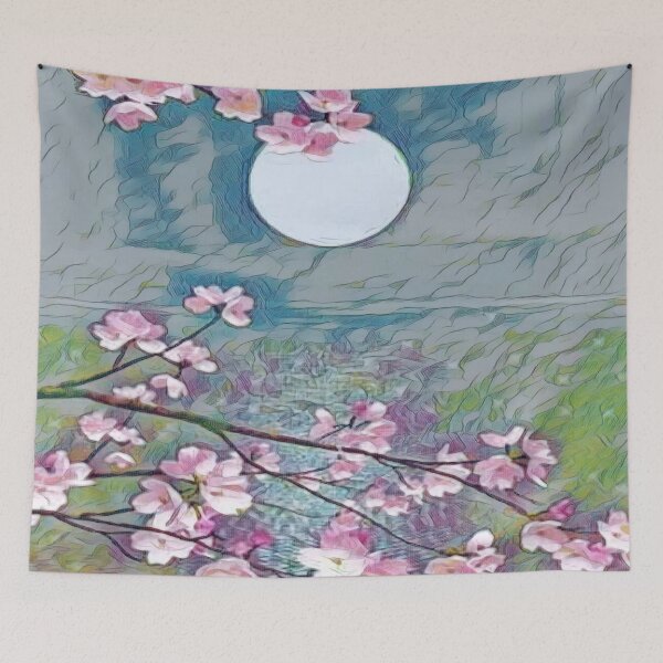 Item preview, Moon Flower — Lunar Bloom Illustration designed and sold by Galathi Designs.