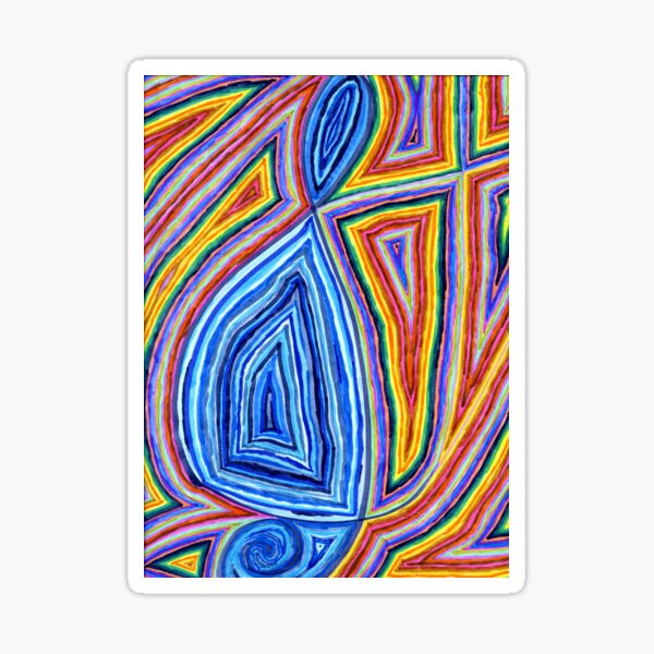 Blue Clef Sticker