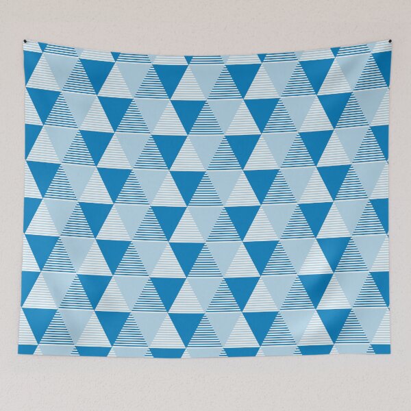 Item preview, Geometric Triangle Pattern - Aqua Blue designed and sold by redparrotdesign.