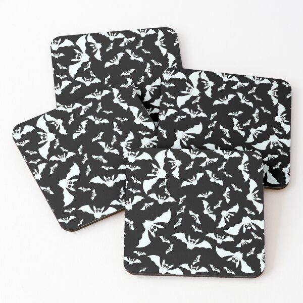 Item preview, Bats halloween pattern on black background designed and sold by Aura-E.