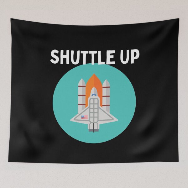 Item preview, Shuttle Up Fun Rocket Astronaut Universe Satellite designed and sold by Two Left Hands Design.