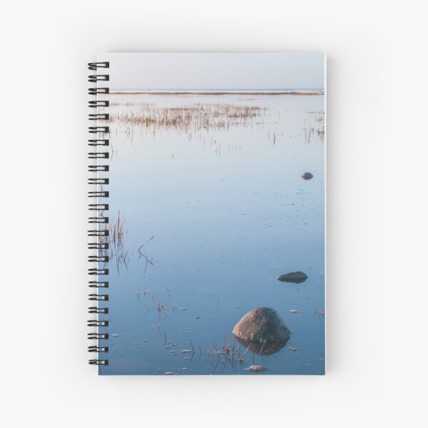 Shallow waters and no wind on a quiet day Spiral Notebook