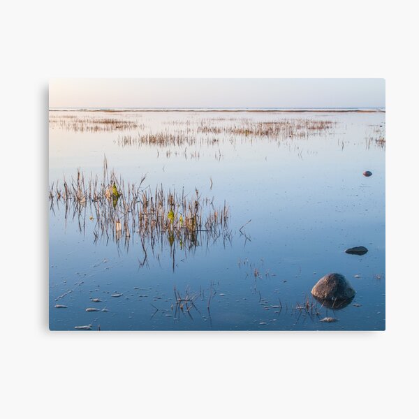 Shallow waters and no wind on a quiet day Canvas Print