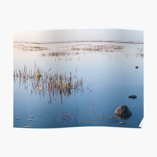 Shallow waters and no wind on a quiet day Poster