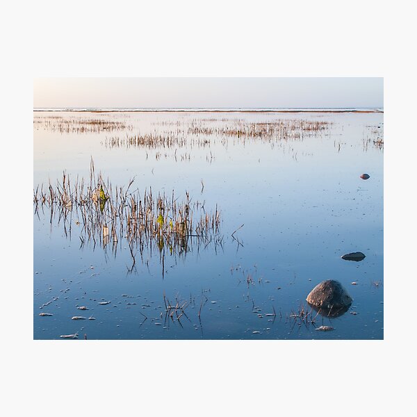 Shallow waters and no wind on a quiet day Photographic Print