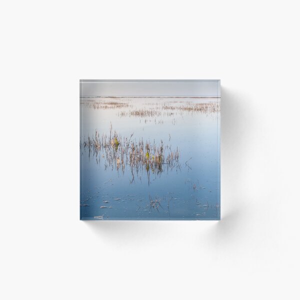 Shallow waters and no wind on a quiet day Acrylic Block
