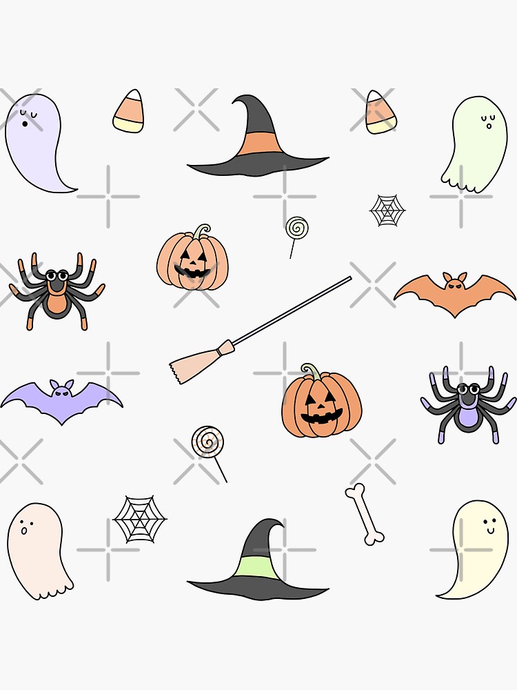 Thumbnail 3 of 3, Sticker, Halloween cute pack designed and sold by Pastel-PaletteD.