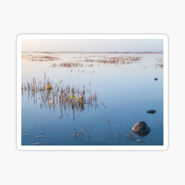 Shallow waters and no wind on a quiet day Sticker