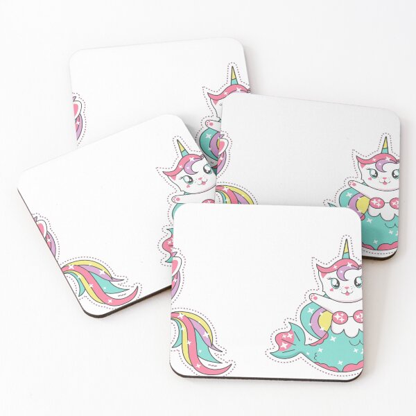Item preview, Cute Mermaid Flamingo Lama Unicorn Sticker Pack designed and sold by PatternSquare.