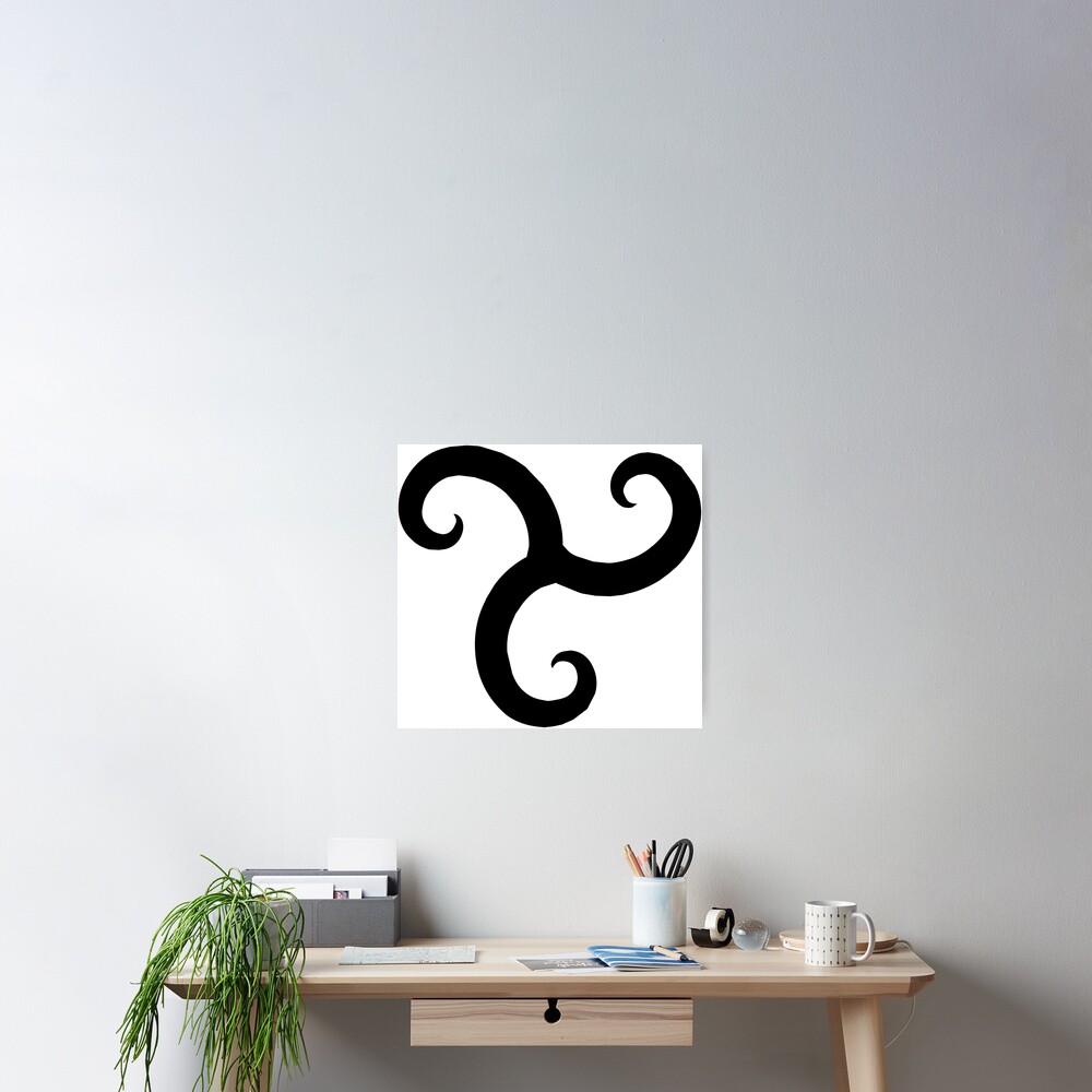 Skyrim Morthal Symbol Black Poster By ASTlogo Redbubble   Cposter,small,square Product,1000x1000.2 