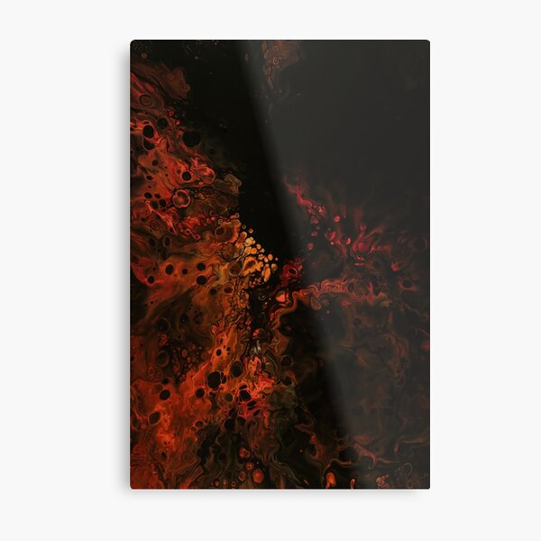 Acrylic Dutch pouring fire project Metal Print