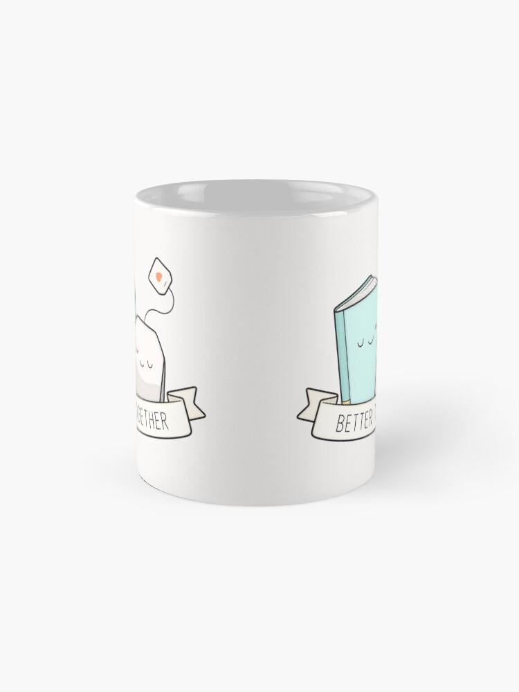 Alternate view of Books And Tea | Better Together Coffee Mug