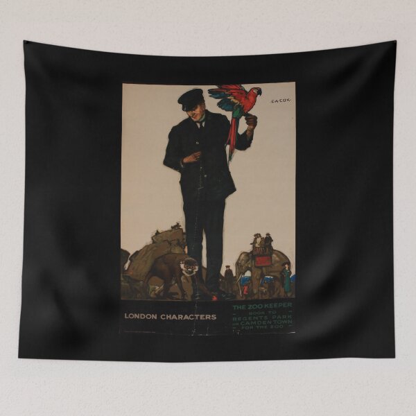 Item preview, The Zoo Keeper retro poster designed and sold by CorasPosters.
