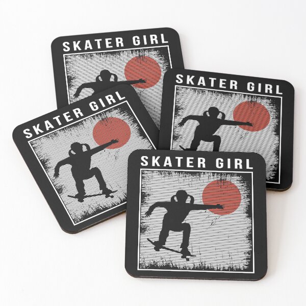 Item preview, Distressed Skateboarder Skater Girl Retro Skateboard Skateboarding 70s designed and sold by merchzy.