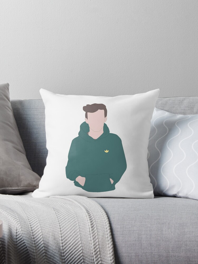 Green Adidas Hoodie // Louis Tomlinson Throw Pillow for Sale by sanaaa