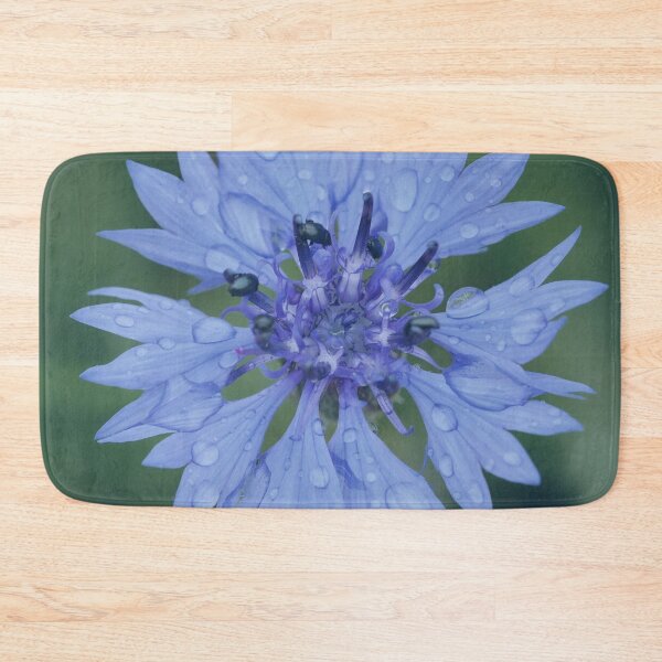 Item preview, Cornflower blossom cornflower blue raindrop wet flower blue designed and sold by Forestia.
