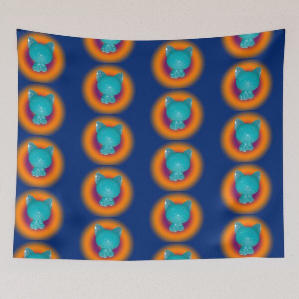 Item preview, Blue Resin Kitty with circle background designed and sold by eevee135.