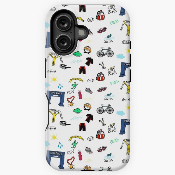 Vista previa del artículo con la obra «Garabatos de Triatlón», diseñado y vendido por DoucetteDesigns.