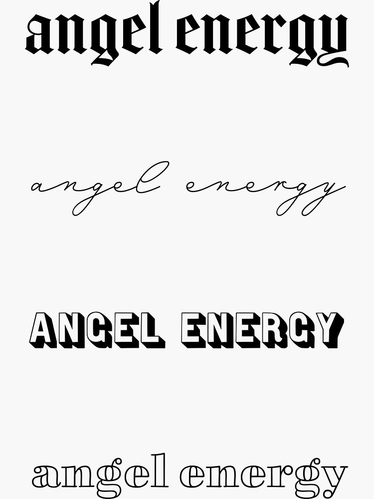 Angel Energy sticker 4 pack Sticker for Sale by empell  Redbubble