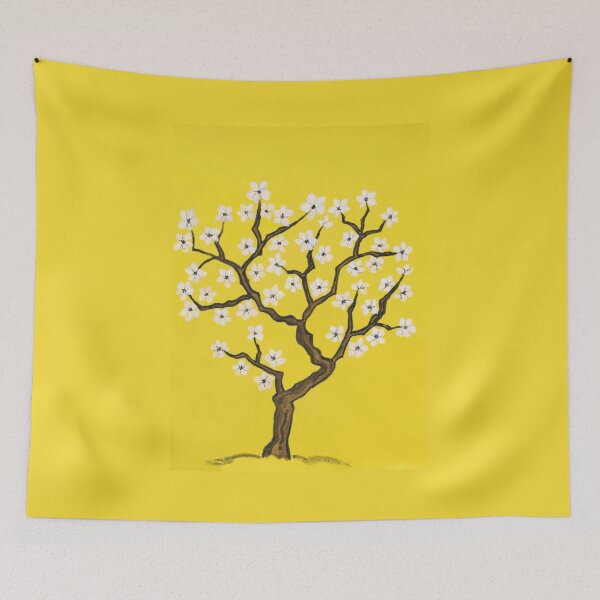 Item preview, White tree on yellow designed and sold by Irina Afonskaya.