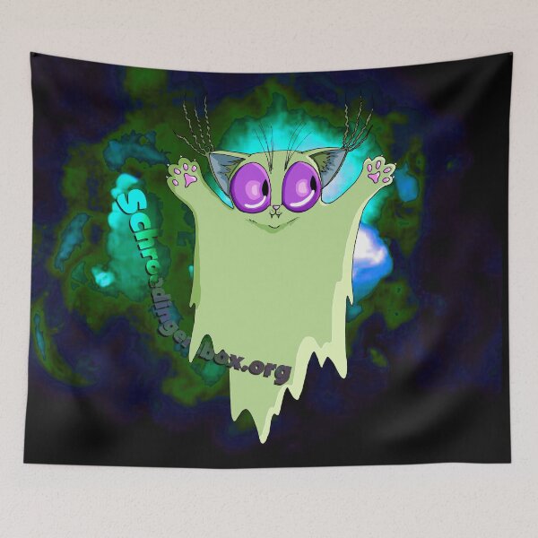 Item preview, Polterkatz, the ghost cat designed and sold by Schrödingers Box.