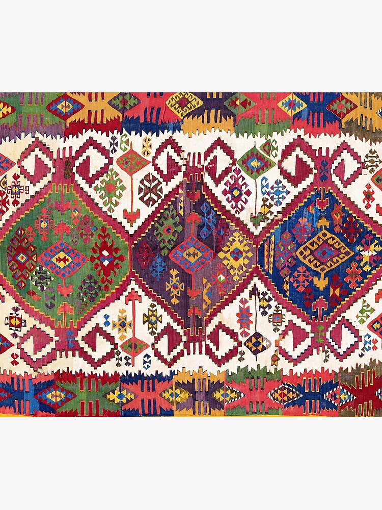 Adana Kilim South East Anatolia Antique Tribal Rug Print by bragova