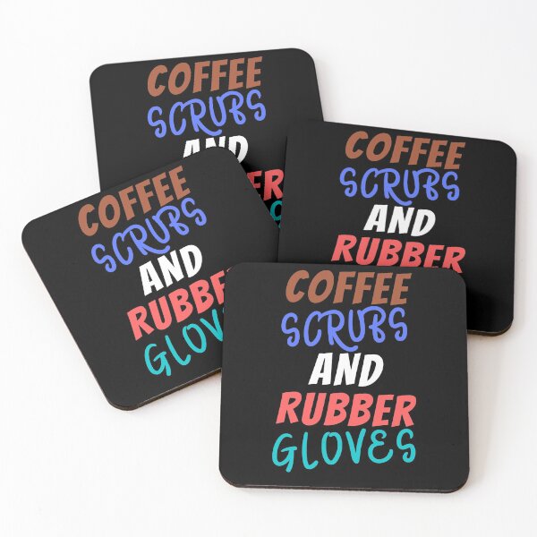 Item preview, Coffee Scrubs and Rubber Gloves Dental Life designed and sold by MoMasry.