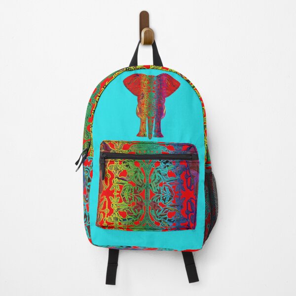 Item preview, Rainbow Red Elephant on Blue designed and sold by Diego-t.
