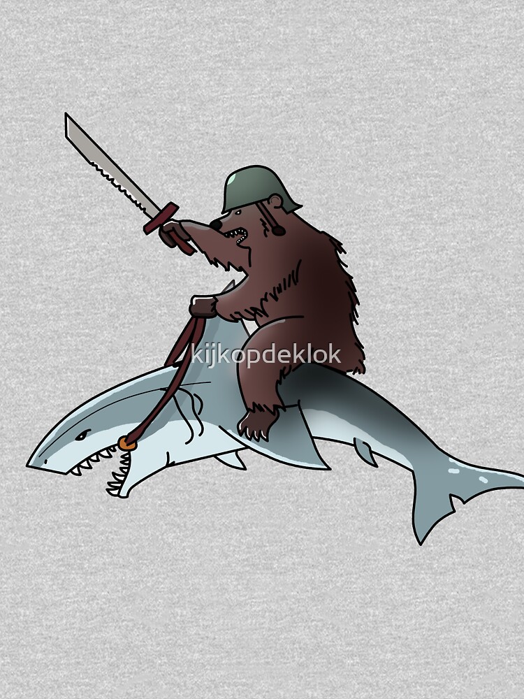 "Bear riding a shark" T-shirt by kijkopdeklok | Redbubble