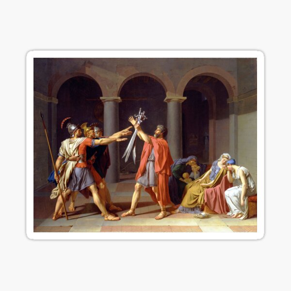 Oath of the Horatii by Jacques-Louis David (1784) Sticker