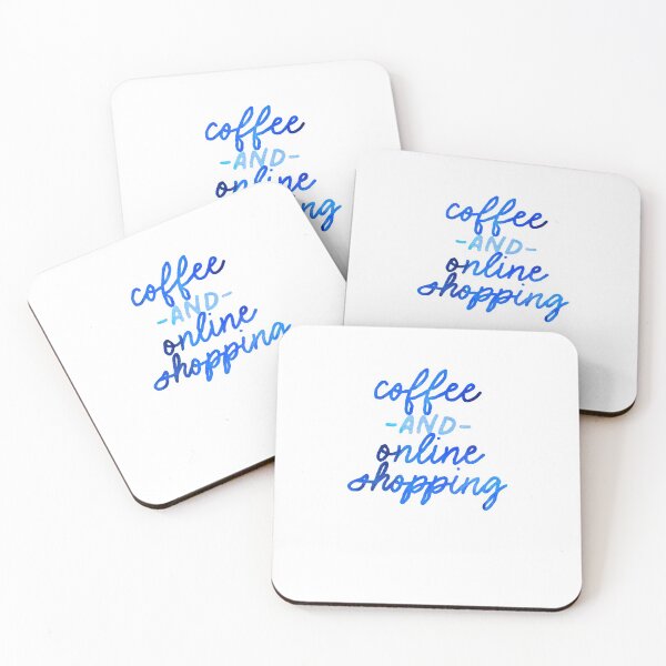 Item preview, Coffee And Online Shopping Caffeine Cute designed and sold by thefrshmachine.