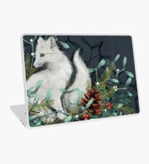 Arctic Fox Holiday Portrait Laptop Skin