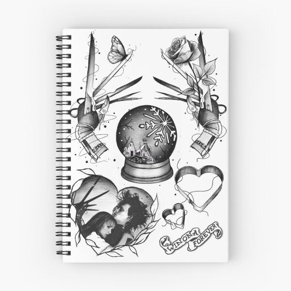 Item preview, Edward Scissorhands/Tim Burton inspired tattoo flash  designed and sold by KaymieSeven.