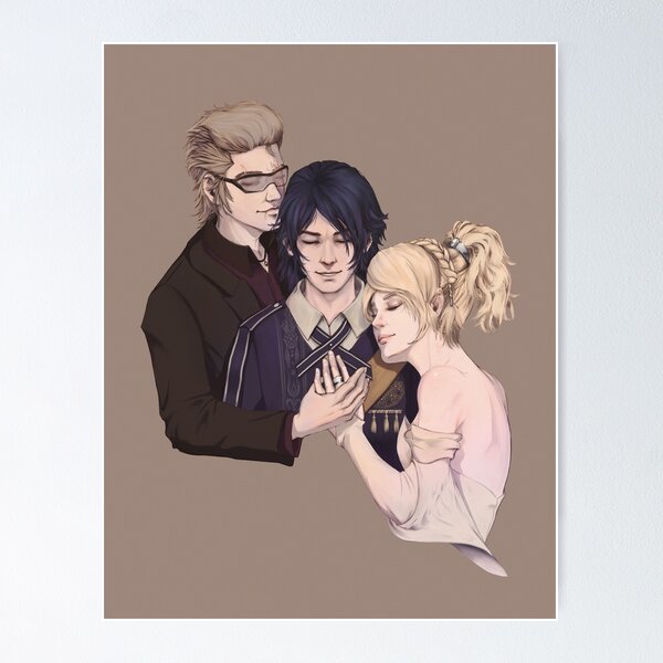 Vista previa del artículo con la obra «Cherished - Ignis, Noctis, Lunafreya», diseñado y vendido por mochatrope.