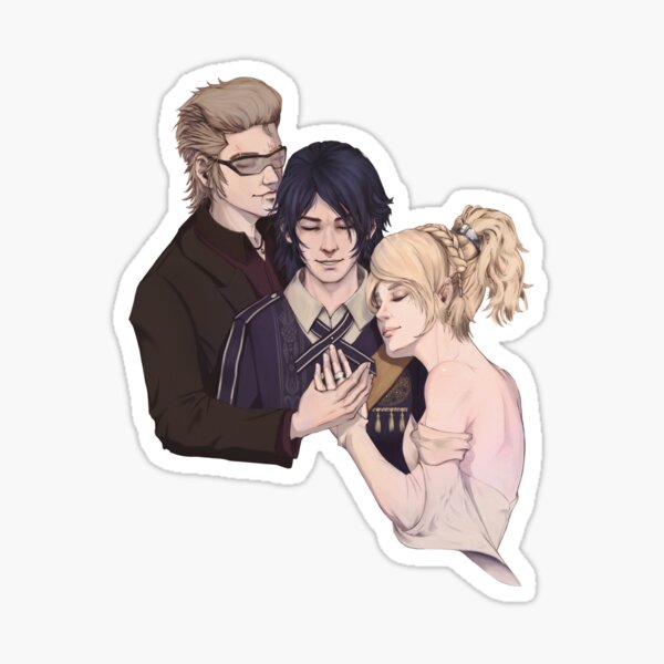 Vista previa del artículo con la obra «Cherished - Ignis, Noctis, Lunafreya», diseñado y vendido por mochatrope.