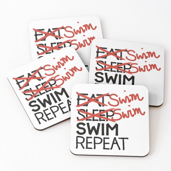Item preview, Swim swim swim repeat designed and sold by ReluctantChickn.