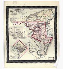 Civil War Maps 1431 Pocket map showing the probable theatre of the war Poster