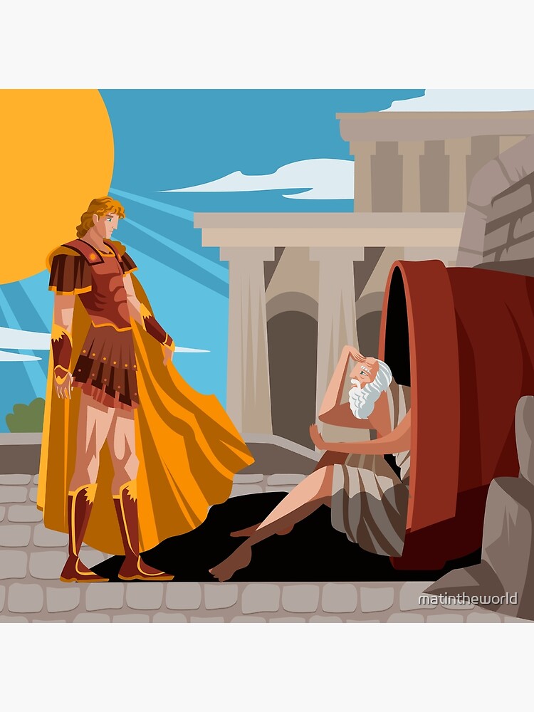 Lámina rígida «Diógenes el cínico filósofo griego y Alejandro Magno» de matintheworld | Redbubble Lámina rígida «Diógenes el cínico filósofo griego y Alejandro Magno» de matintheworld | Redbubble