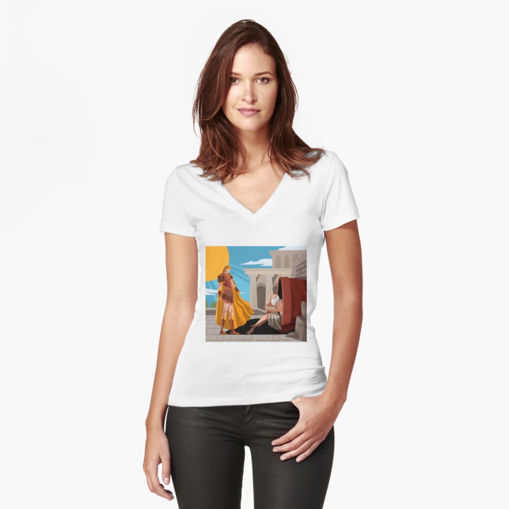 Item preview, Fitted V-Neck T-Shirt designed and sold by matintheworld.
