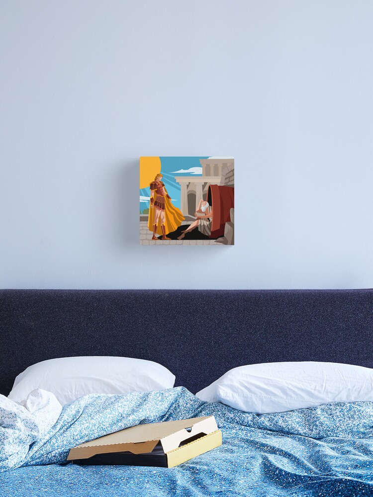 Thumbnail 2 of 3, Canvas Print, diogenes the cynic greek philosopher and alexander the great designed and sold by matintheworld.