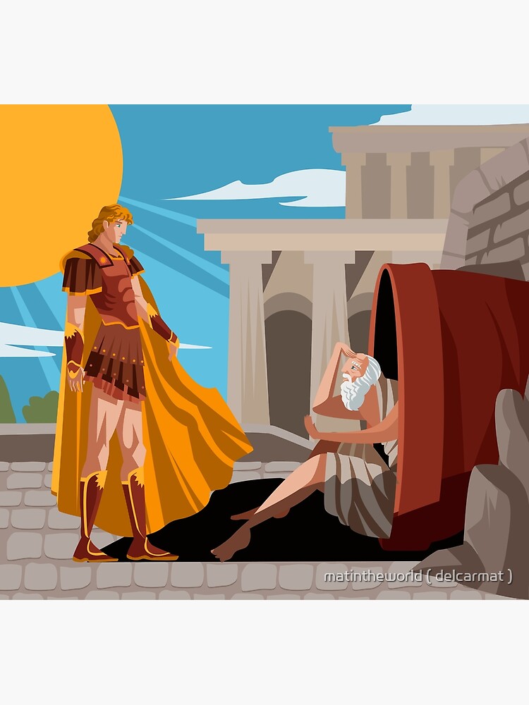 Thumbnail 3 of 3, Canvas Print, diogenes the cynic greek philosopher and alexander the great designed and sold by matintheworld.