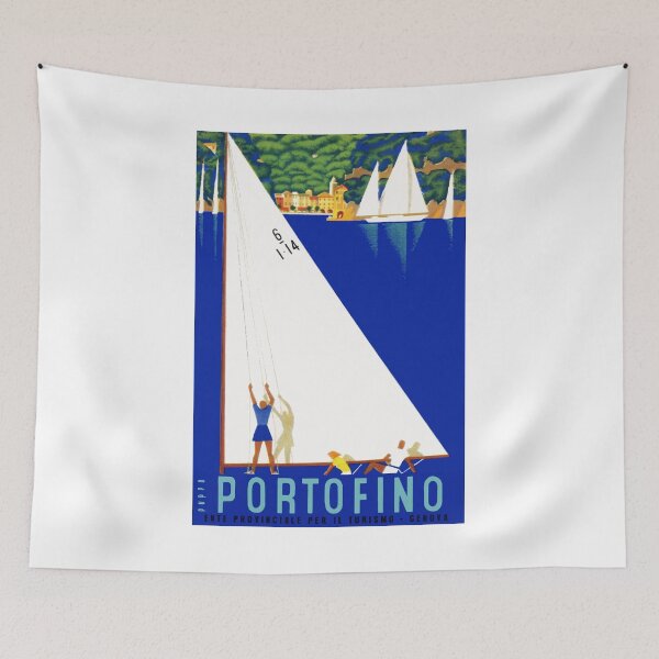 Item preview, 1941 PORTOFINO Italy Travel Poster designed and sold by retrographics.