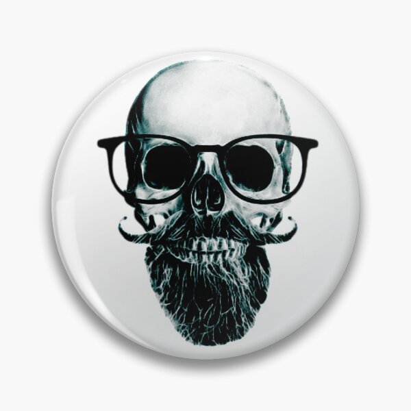 Item preview, Skull With Beard Nerdy designed and sold by DAREENTER.