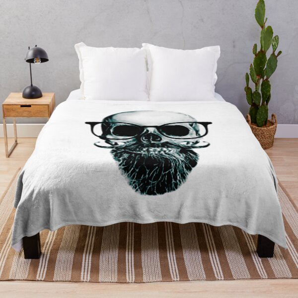 Item preview, Skull With Beard Nerdy designed and sold by DAREENTER.